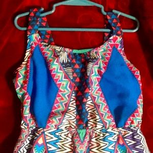 Paper Doll Size 7 Girls Multi colored Maxi Dress